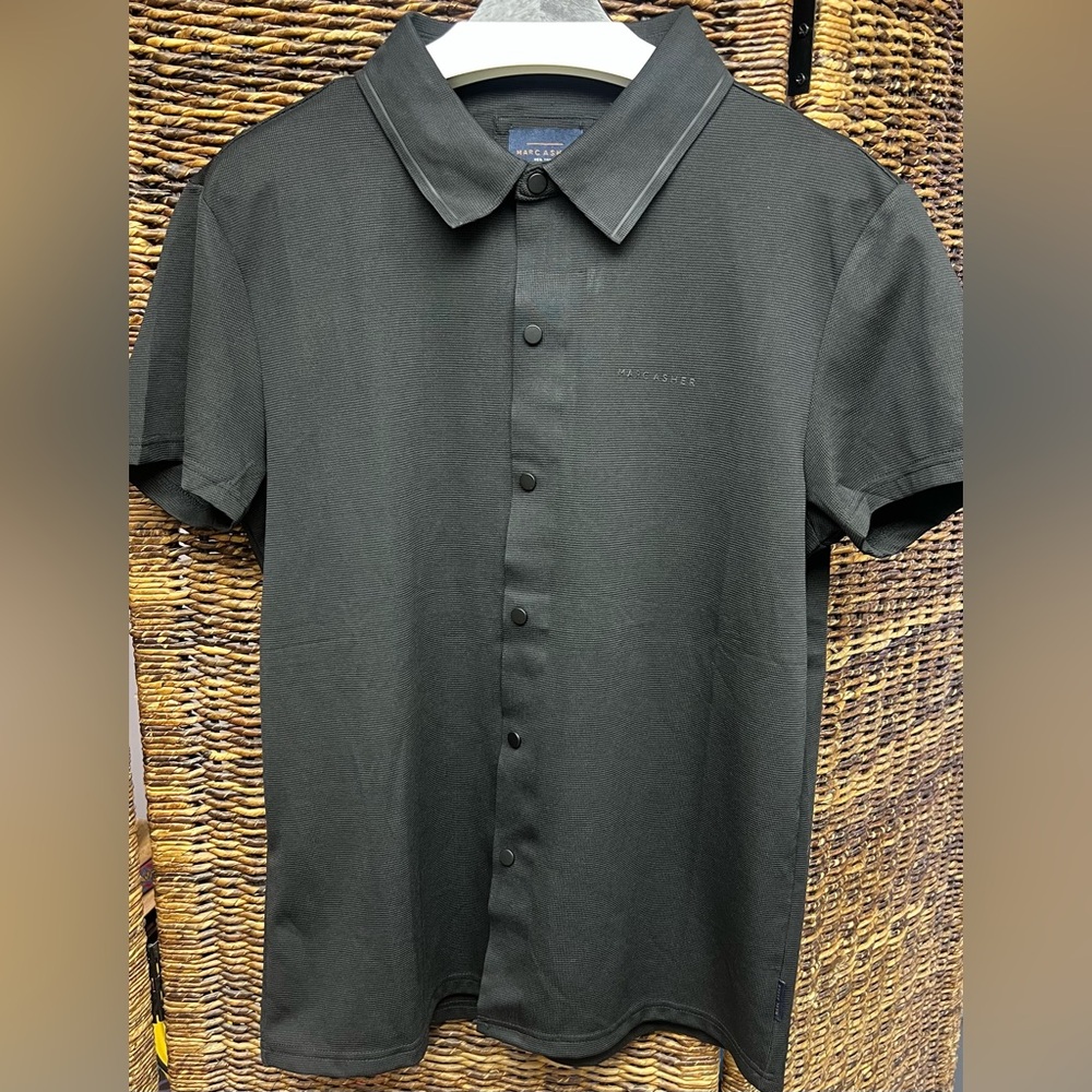 Marc Asher-‎ Black Men's Shirt, Size: Large, Pre-Owned